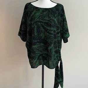 MICHAEL Michael Kors Abstract Palm Tie Top